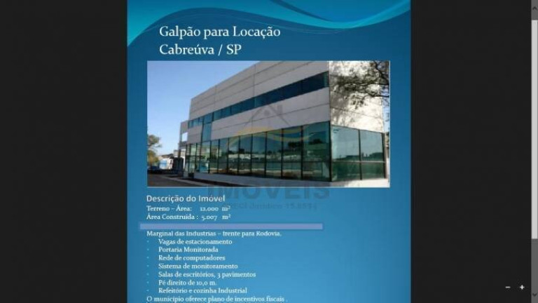 Galpão para Alugar, 12 m² em Pinhal - Cabreúva