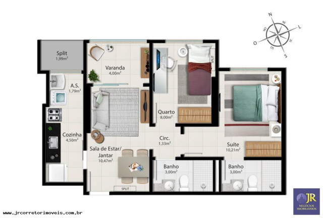 Imagem Apartamento com 2 Quartos à Venda, 58 m² em Jockey De Itaparica - Vila Velha Imagem Apartamento com 2 Quartos à Venda, 58 m² em Jockey De Itaparica - Vila Velha