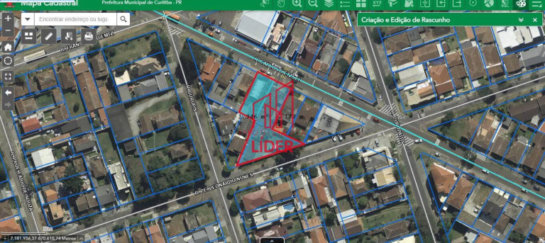 Terreno à Venda, 1.227 m² em Portão - Curitiba