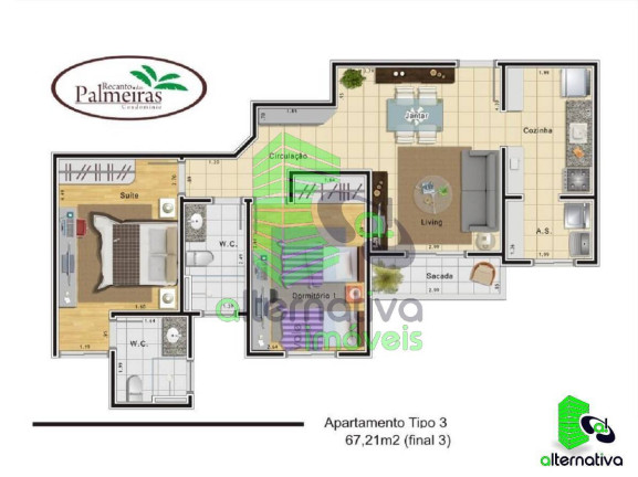 Imagem Apartamento com 2 Quartos à Venda, 67 m² em Parque São Luís - Taubaté Imagem Apartamento com 2 Quartos à Venda, 67 m² em Parque São Luís - Taubaté