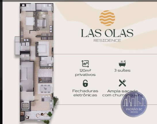 Imagem Apartamento com 3 Quartos à Venda, 120 m² em Itajuba - Barra Velha