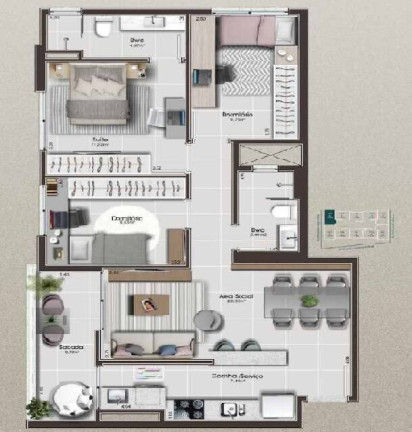 Imagem Apartamento com 3 Quartos à Venda, 86 m² em Floresta - São José Imagem Apartamento com 3 Quartos à Venda, 86 m² em Floresta - São José