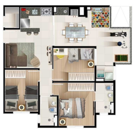Imagem Apartamento com 2 Quartos à Venda, 57 m² em Jardim Oswaldo Cruz - São José Dos Campos