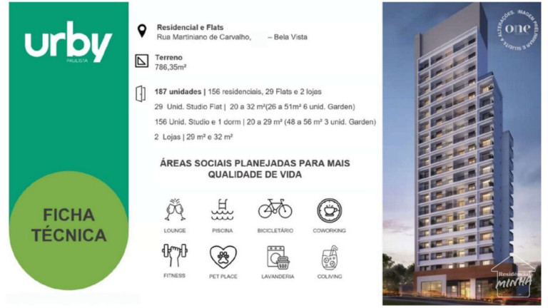 Imagem Imóvel à Venda, 22 m² em Bela Vista - São Paulo Imagem Imóvel à Venda, 22 m² em Bela Vista - São Paulo
