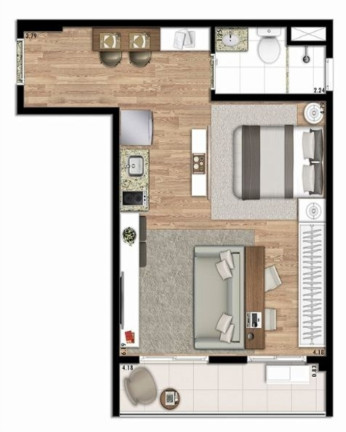 Imagem Imóvel com 1 Quarto à Venda, 26 m² em Liberdade - São Paulo