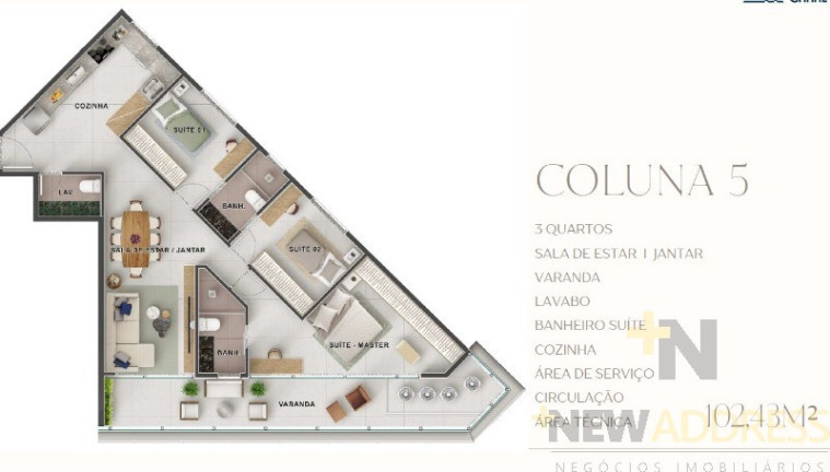 Imagem Apartamento com 3 Quartos à Venda, 102 m² em Jardim Da Penha - Vitória Imagem Apartamento com 3 Quartos à Venda, 102 m² em Jardim Da Penha - Vitória