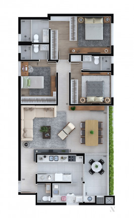 Imagem Apartamento com 3 Quartos à Venda, 102 m² em Alto Da Rua Xv - Curitiba Imagem Apartamento com 3 Quartos à Venda, 102 m² em Alto Da Rua Xv - Curitiba