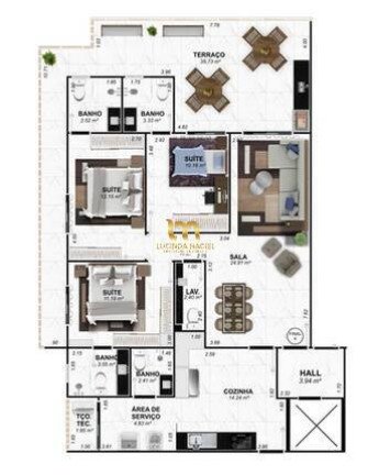 Imagem Apartamento com 2 Quartos à Venda, 119 m² em Caiçara - Praia Grande