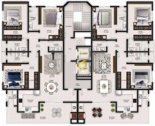 Imagem Apartamento com 5 Quartos à Venda, 270 m² em Meia Praia - Itapema