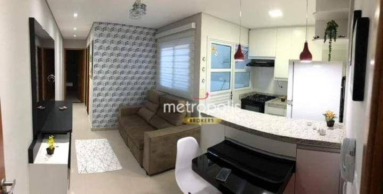 Apartamento com 2 Quartos à Venda, 47 m² em Vila Palmares - Santo André