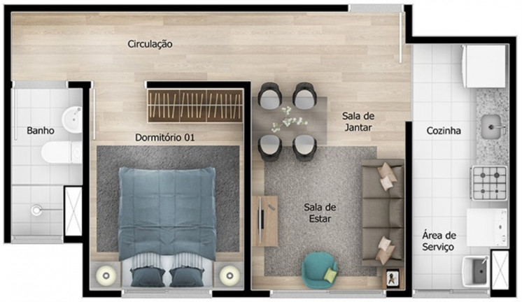 Imagem Imóvel com 1 Quarto à Venda, 42 m² em Jardim São Savério - São Paulo Imagem Imóvel com 1 Quarto à Venda, 42 m² em Jardim São Savério - São Paulo