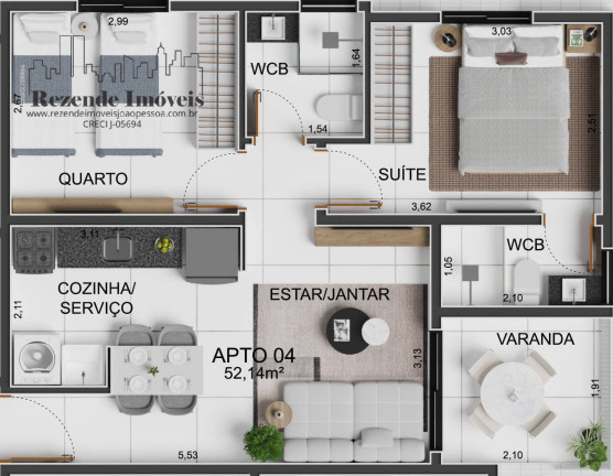 Imagem Apartamento com 2 Quartos à Venda, 52 m² em Intermares - Cabedelo Imagem Apartamento com 2 Quartos à Venda, 52 m² em Intermares - Cabedelo