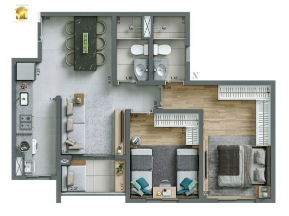 Imagem Apartamento com 3 Quartos à Venda, 69 m² em Rudge Ramos - São Bernardo Do Campo