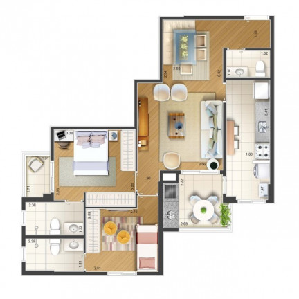 Imagem Apartamento com 2 Quartos à Venda, 75 m² em Jardim Bela Vista - Santo André