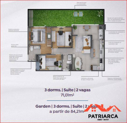 Imagem Apartamento com 2 Quartos à Venda, 56 m² em Parque Gabriel - Hortolândia Imagem Apartamento com 2 Quartos à Venda, 56 m² em Parque Gabriel - Hortolândia
