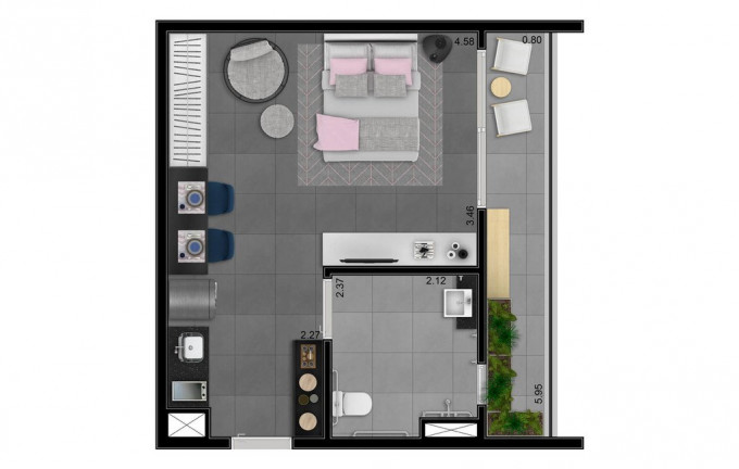 Imagem Studio com 1 Quarto à Venda, 24 m² em Perdizes - São Paulo