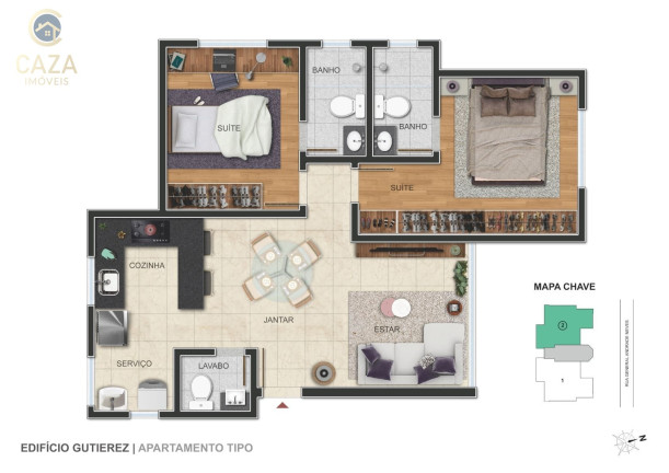 Imagem Imóvel com 2 Quartos à Venda, 61 m² em Gutierrez - Belo Horizonte Imagem Imóvel com 2 Quartos à Venda, 61 m² em Gutierrez - Belo Horizonte