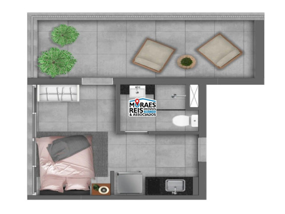Imagem Apartamento com 1 Quarto à Venda, 35 m² em Brooklin - São Paulo Imagem Apartamento com 1 Quarto à Venda, 35 m² em Brooklin - São Paulo