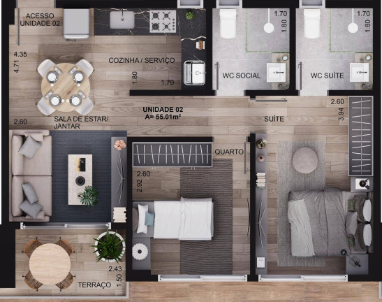 Imagem Apartamento com 3 Quartos à Venda, 58 m² em Intermares - Cabedelo Imagem Apartamento com 3 Quartos à Venda, 58 m² em Intermares - Cabedelo