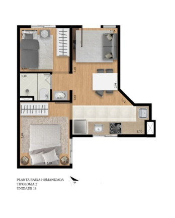Imagem Apartamento com 2 Quartos à Venda, 36 m² em Vila Arriete - São Paulo