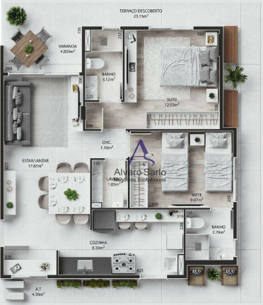 Imagem Apartamento com 2 Quartos à Venda, 93 m² em Jardim Da Penha - Vitória