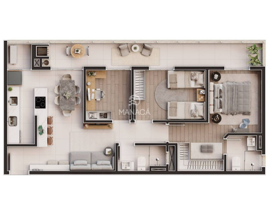 Imagem Apartamento com 3 Quartos à Venda, 95 m² em Itacolomi - Balneário Piçarras