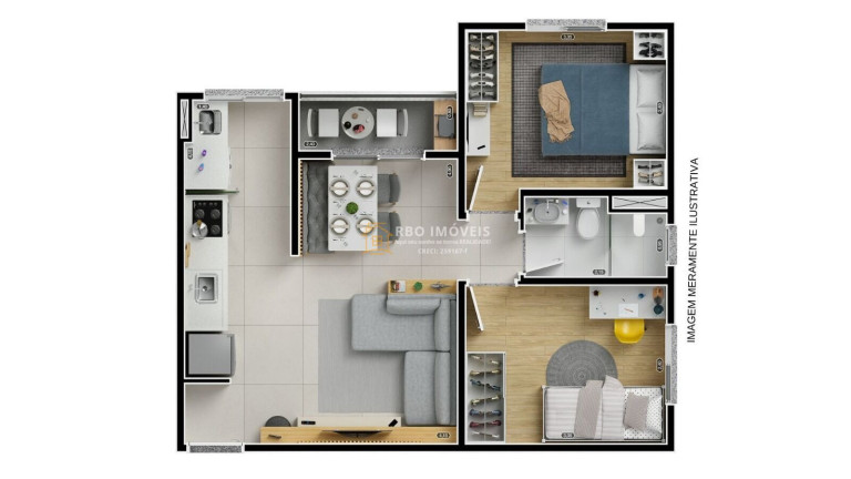 Imagem Apartamento com 2 Quartos à Venda, 45 m² em Jardim Nova Vida - Cotia