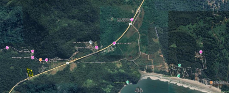 Terreno à Venda, 1.536 m² em Itaguá - Ubatuba