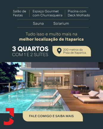 Imagem Apartamento com 3 Quartos à Venda, em Praia De Itaparica - Vila Velha Imagem Apartamento com 3 Quartos à Venda, em Praia De Itaparica - Vila Velha