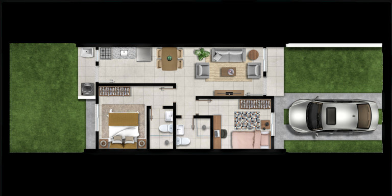 Imagem Casa de Condomínio com 3 Quartos à Venda, 63 m² em Restinga - Porto Alegre