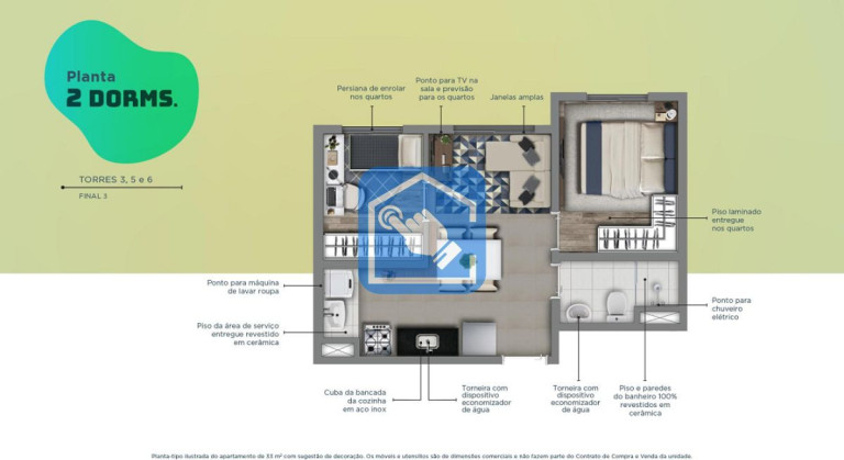 Imagem Apartamento com 2 Quartos à Venda, 36 m² em Parque Da Mooca - São Paulo