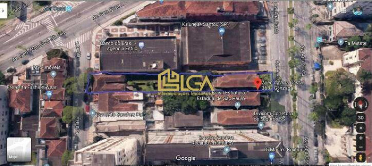 Terreno para Alugar, 1.000 m² em Gonzaga - Santos