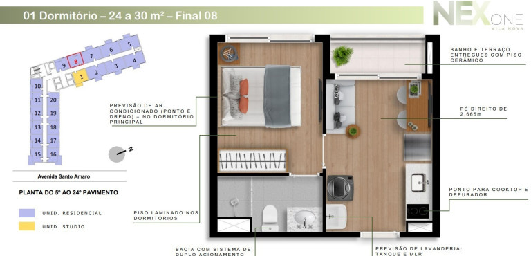 Imagem Apartamento com 1 Quarto à Venda, 24 m² em Vila Nova Conceição - São Paulo