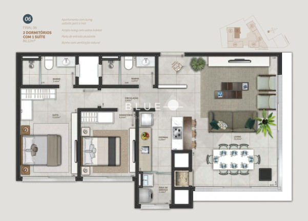 Imagem Apartamento com 2 Quartos à Venda, 80 m² em Predial - Torres Imagem Apartamento com 2 Quartos à Venda, 80 m² em Predial - Torres