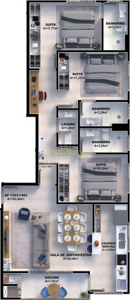 Imagem Apartamento com 3 Quartos à Venda, 87 m² em Pedra Branca - Palhoça Imagem Apartamento com 3 Quartos à Venda, 87 m² em Pedra Branca - Palhoça