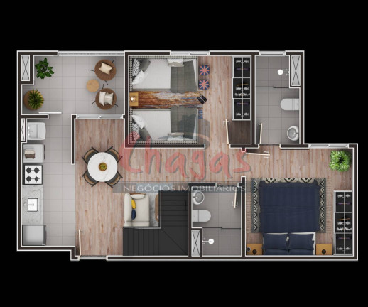 Imagem Apartamento com 2 Quartos à Venda, 61 m² em Martim De Sá - Caraguatatuba