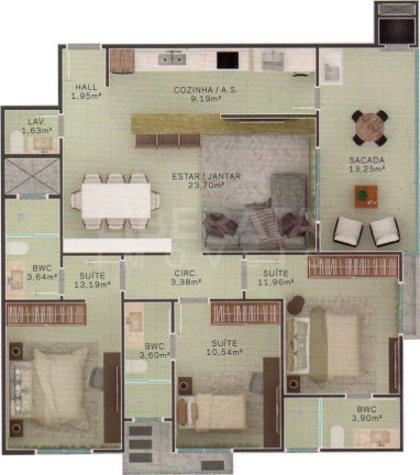 Imagem Apartamento com 2 Quartos à Venda, 128 m² em Gravatá - Navegantes Imagem Apartamento com 2 Quartos à Venda, 128 m² em Gravatá - Navegantes