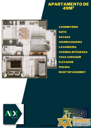 Imagem Apartamento com 1 Quarto à Venda, 49 m² em Perequê Açu - Ubatuba