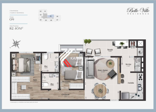 Apartamento com 3 Quartos à Venda, 82 m² em Campinas - São José