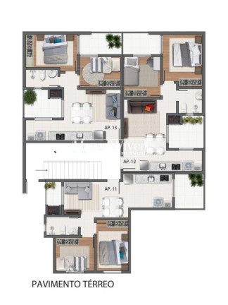 Imagem Apartamento com 2 Quartos à Venda, 46 m² em Cruzeiro - São José Dos Pinhais