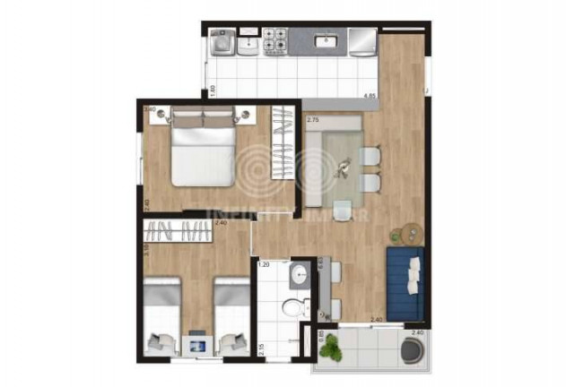 Imagem Apartamento com 2 Quartos à Venda, 49 m² em Sacomã - São Paulo