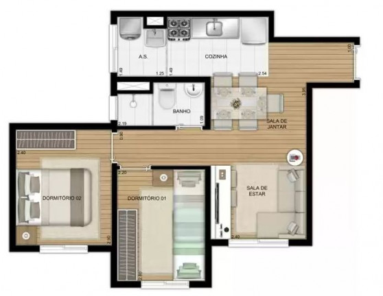 Imagem Apartamento com 2 Quartos à Venda, 40 m² em Penha - São Paulo