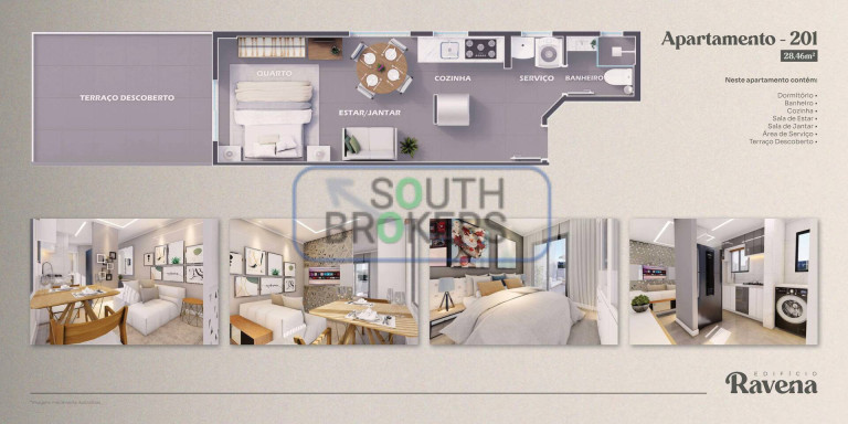 Apartamento com 2 Quartos à Venda, 27 m² em Hauer - Curitiba