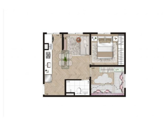 Imagem Imóvel com 2 Quartos à Venda, 40 m² em Jardim Santo Antônio - São Paulo