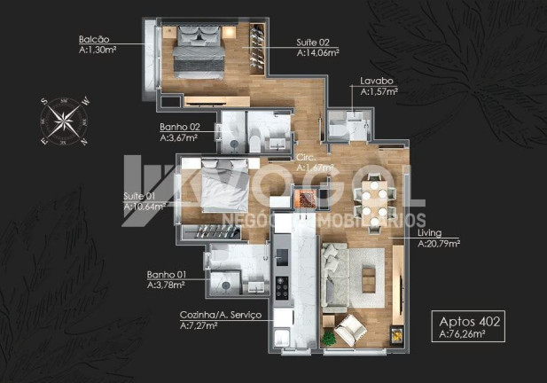 Imagem Apartamento com 2 Quartos à Venda, 84 m² em Avenida Central - Gramado