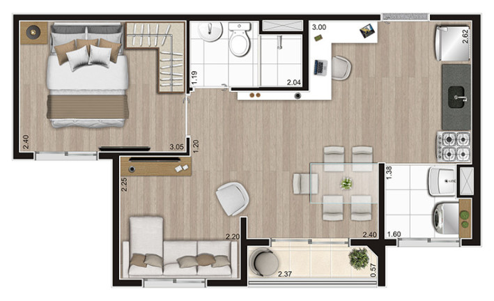 Imagem Apartamento com 2 Quartos à Venda, 37 m² em Parque Ipê - São Paulo Imagem Apartamento com 2 Quartos à Venda, 37 m² em Parque Ipê - São Paulo