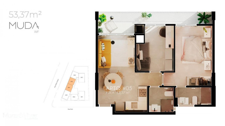 Imagem Apartamento com 2 Quartos à Venda, 54 m² em água Verde - Curitiba Imagem Apartamento com 2 Quartos à Venda, 54 m² em água Verde - Curitiba
