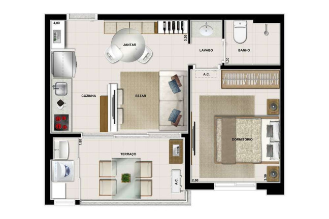 Imagem Apartamento com 1 Quarto à Venda, 38 m² em Vila Andrade - São Paulo Imagem Apartamento com 1 Quarto à Venda, 38 m² em Vila Andrade - São Paulo