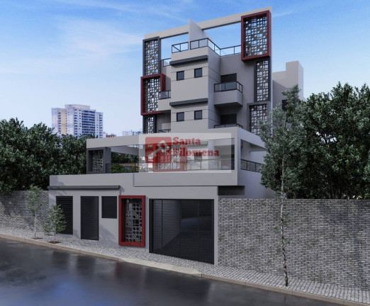 Imagem Apartamento com 2 Quartos à Venda, 45 m² em Santa Maria - Santo André