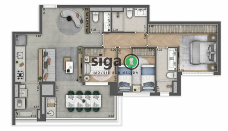 Imagem Apartamento com 3 Quartos à Venda, 84 m² em Brooklin - São Paulo Imagem Apartamento com 3 Quartos à Venda, 84 m² em Brooklin - São Paulo
